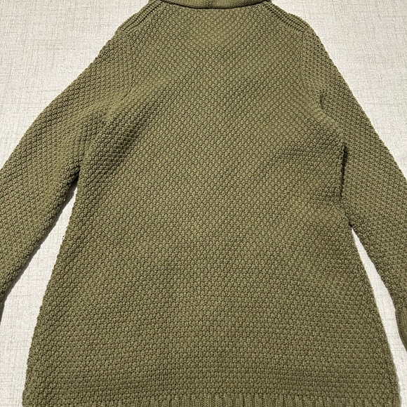 Tommy Hilfiger Cardigan Sweater Womens Size XL Wool Blend Army Green Long Sleeve - Picture 2 of 8